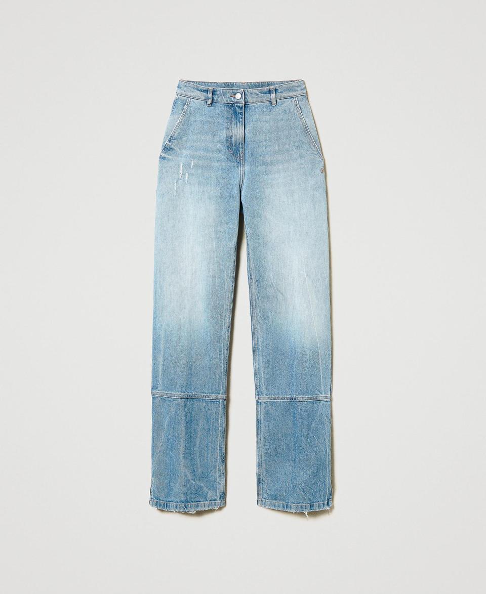 Twin Set Jeans wide leg con tagli Acquista Ora