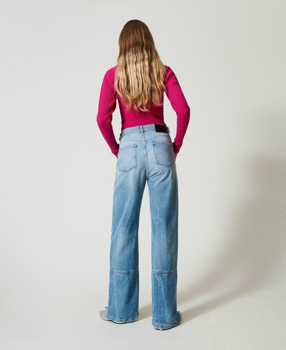 Twin Set Jeans wide leg con tagli Acquista Ora