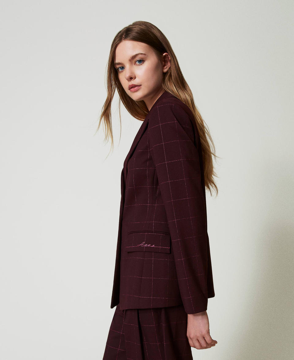Twin Set Giacca blazer check con lurex Affare Del Giorno
