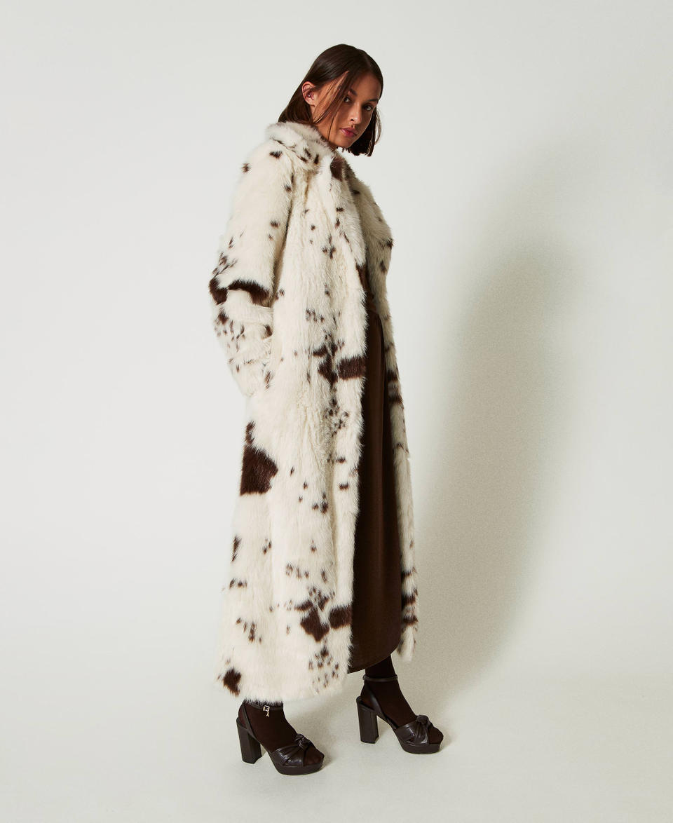 Twin Set Cappotto lungo in faux fur Hotsell