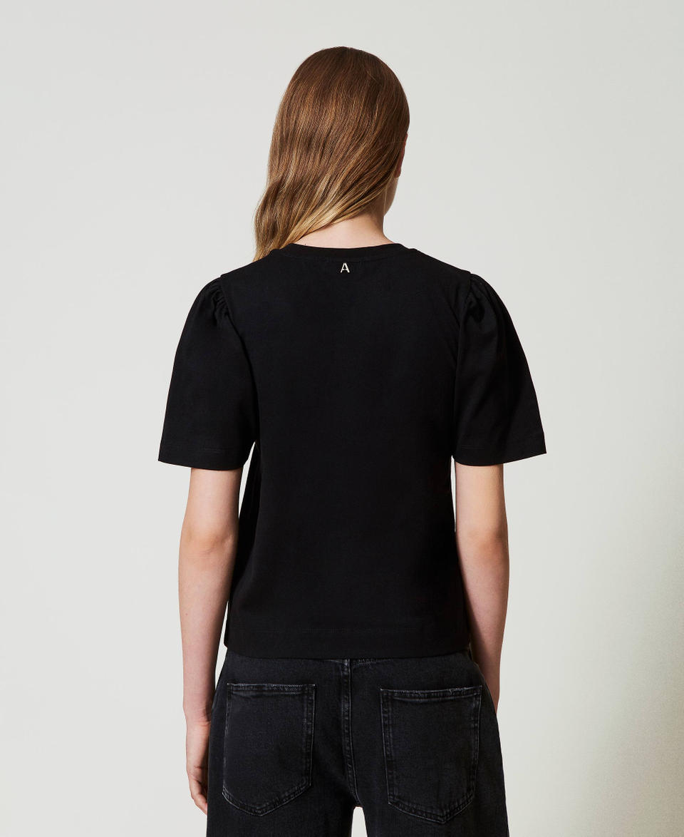 Twin Set T-shirt con ricamo a fiocco In Saldo