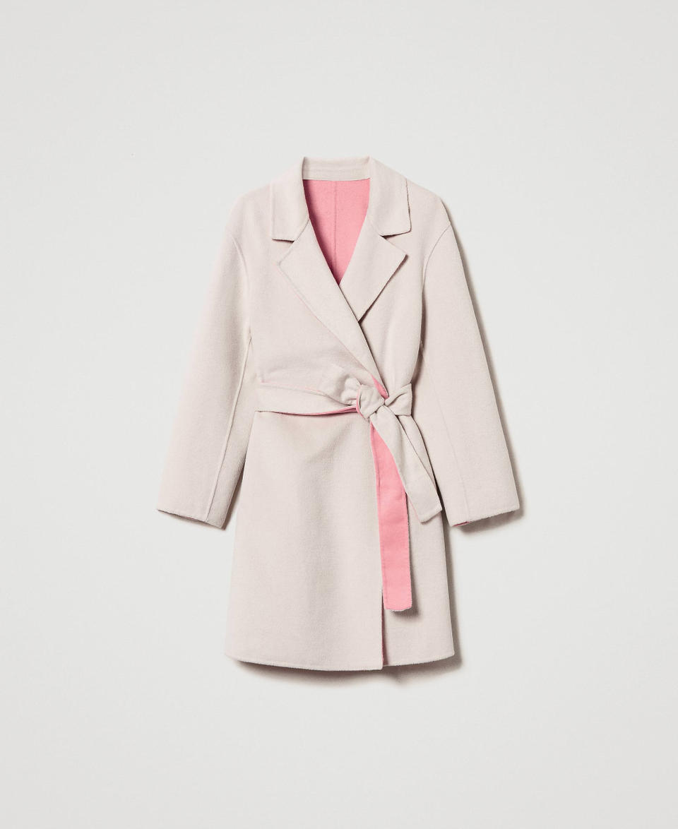 Twin Set Cappotto reversibile MYFO in panno misto lana Offerta San Valentino
