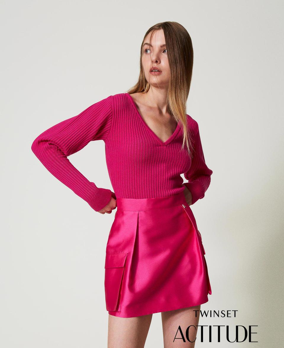 Twin Set Minigonna in twill mikado Online Outlet