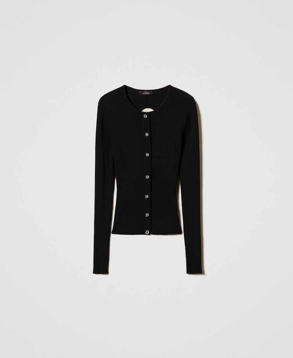 Twin Set Cardigan a costine con borchie Offerte esclusive
