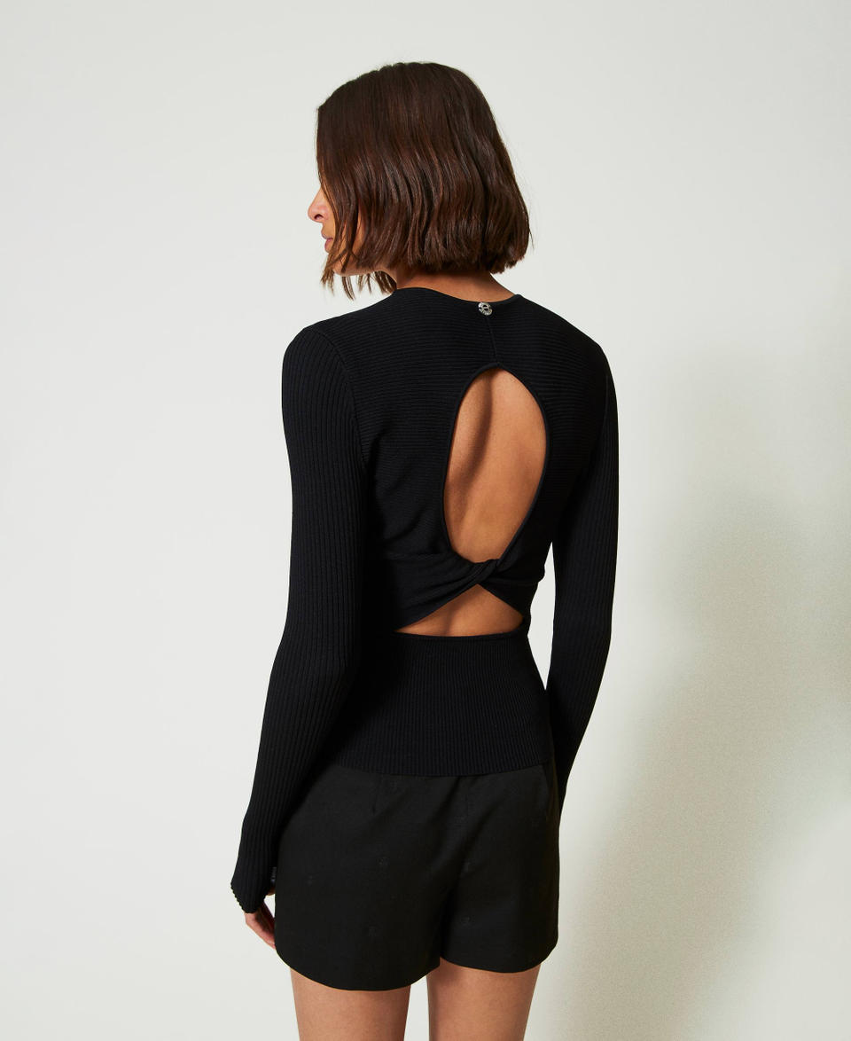 Twin Set Cardigan a costine con borchie Offerte esclusive