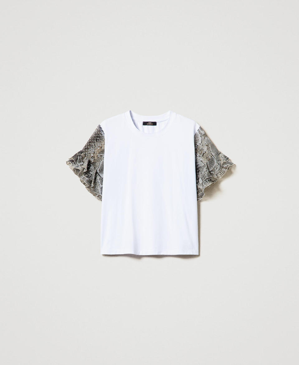 Twin Set T-shirt con maniche a stampa snake Prezzo basso
