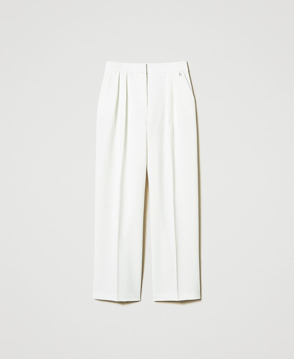 Twin Set Pantaloni a palazzo con pieghe Ritorno libero