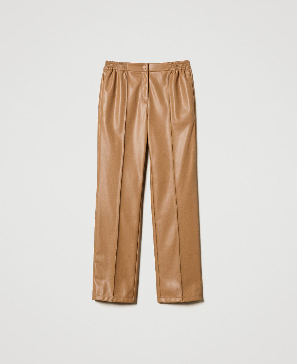 Twin Set Pantaloni effetto pelle con elastico ACQUISTA ORA