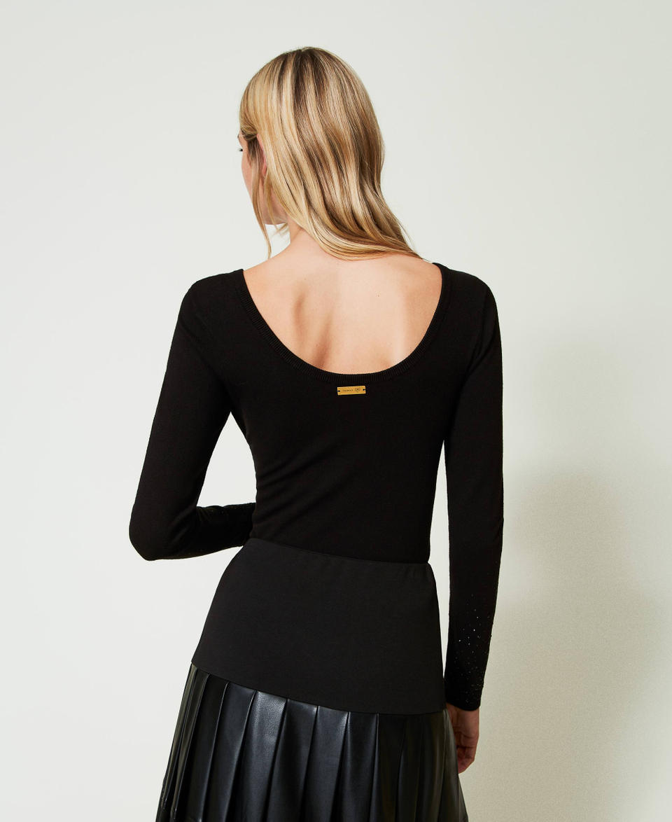 Twin Set Maglia con strass in dégradé Fino al 50% di sconto