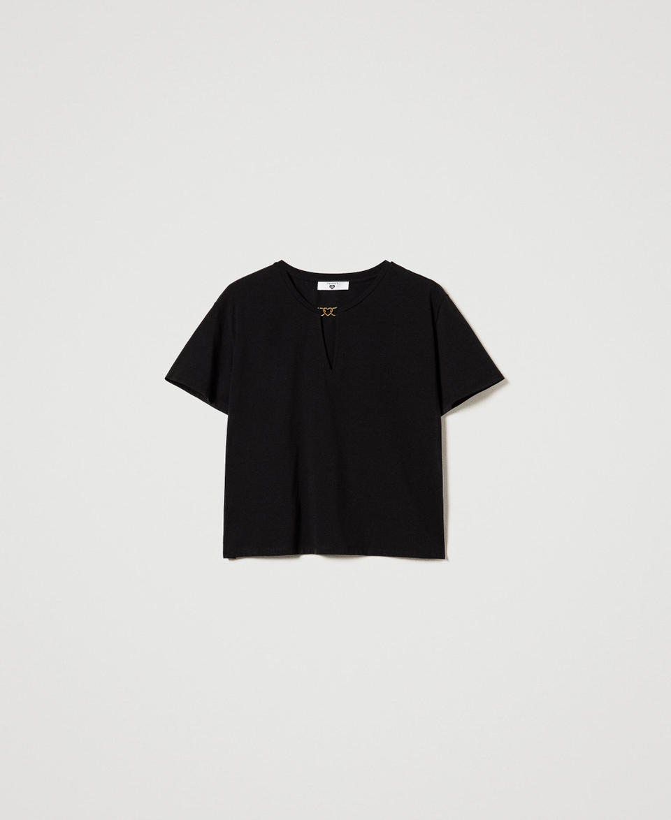Twin Set T-shirt con morsetto a cuore Only for today
