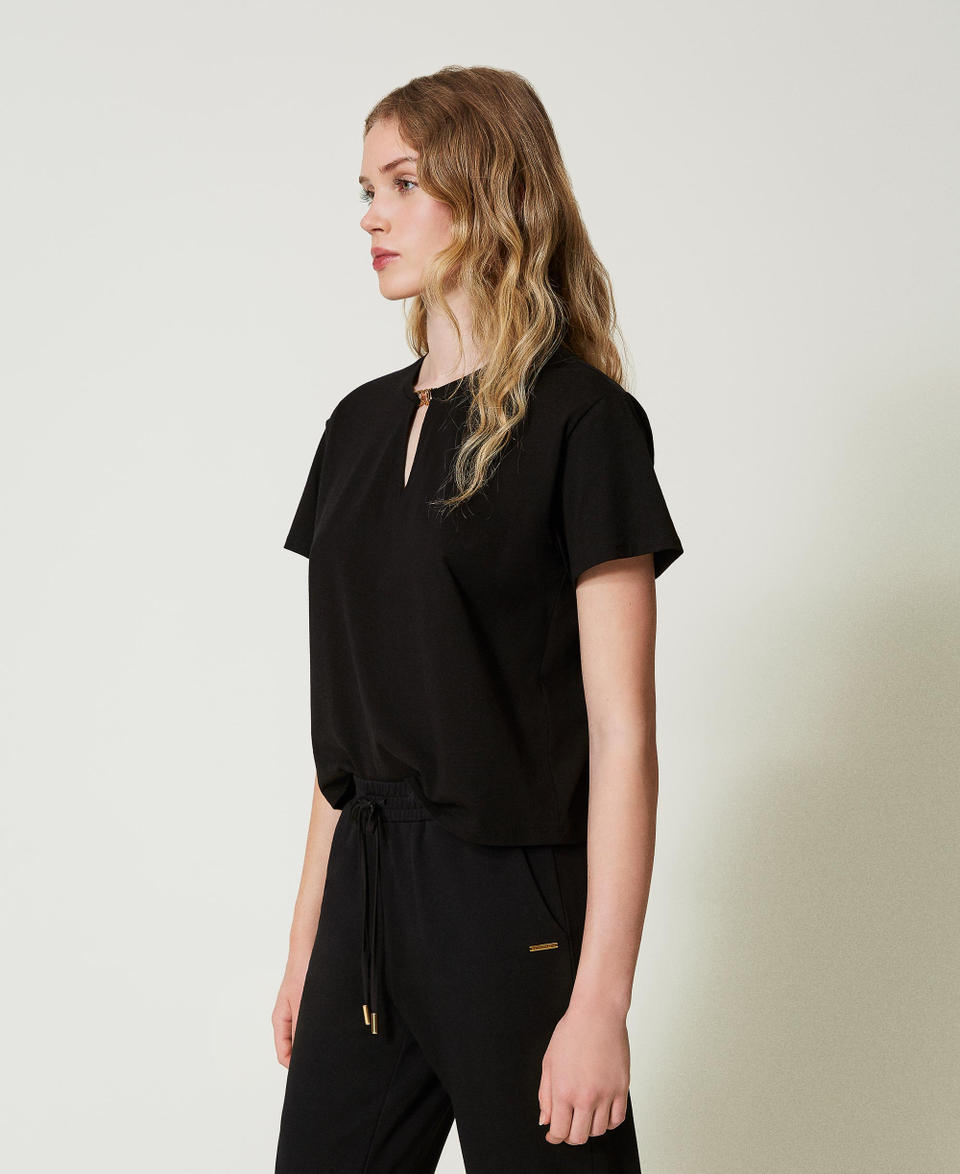 Twin Set T-shirt con morsetto a cuore Only for today