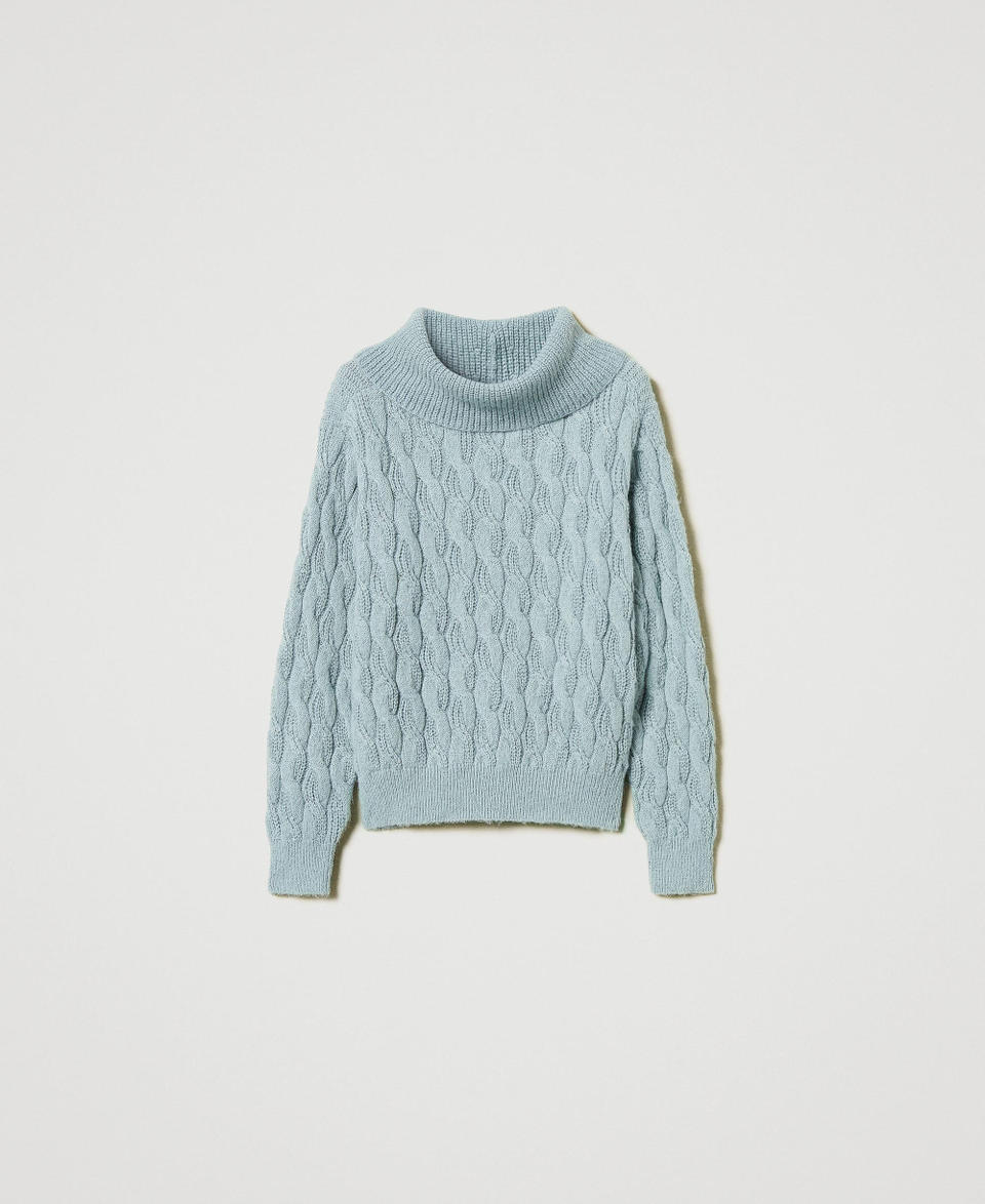 Twin Set Maglia con trecce e maxi collo Offerta speciale della fabbrica