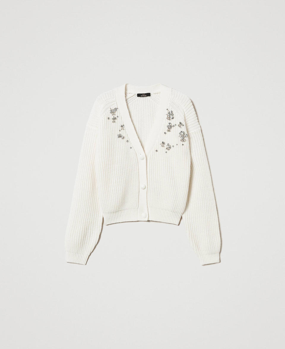 Twin Set Cardigan con ricami fatti a mano Officina