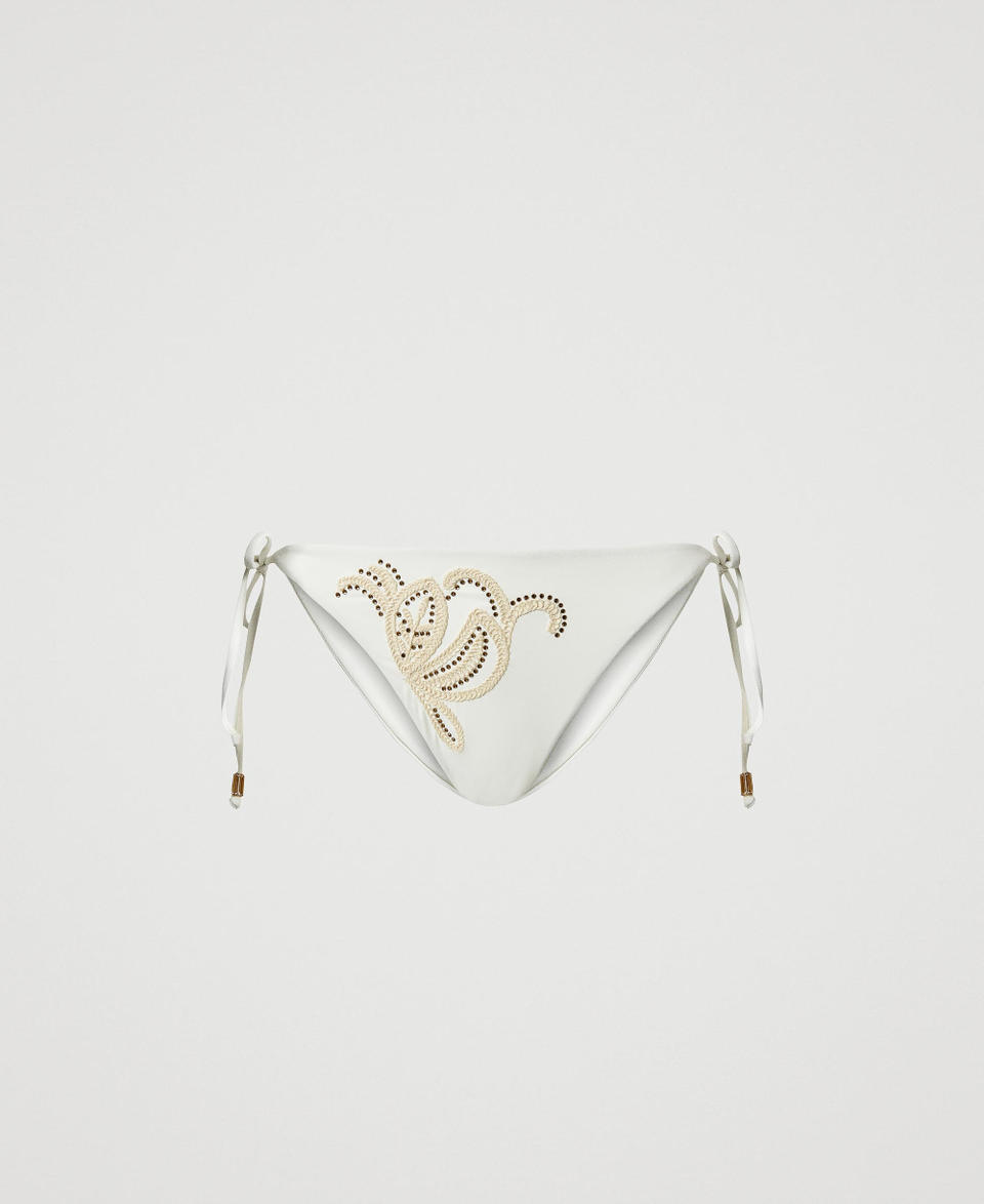 Twin Set Tanga da bagno con laccetti Sconto