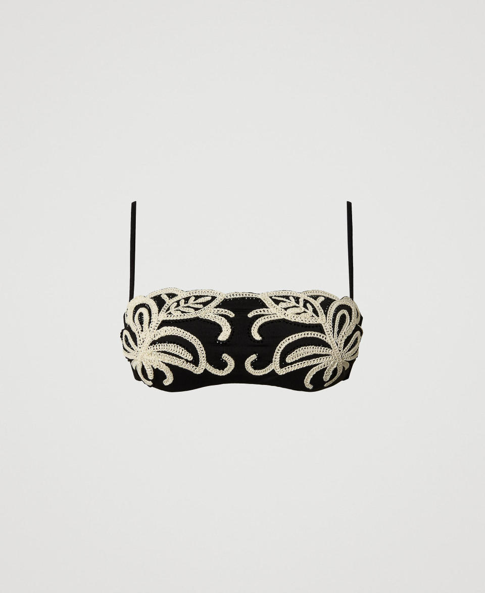 Twin Set Fascia da bagno con ricamo e strass Vendita Calda