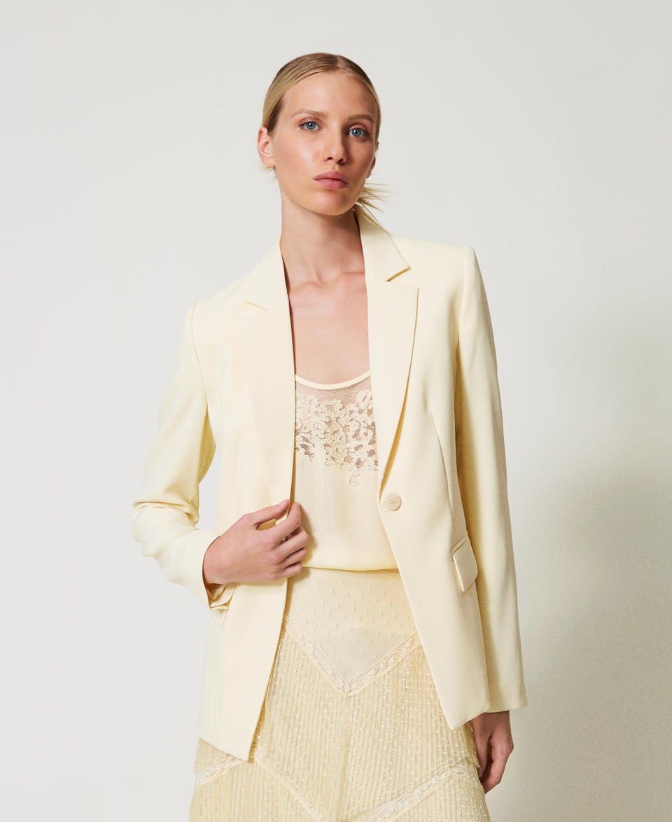Twin Set Giacca blazer in crêpe fluido In Saldo