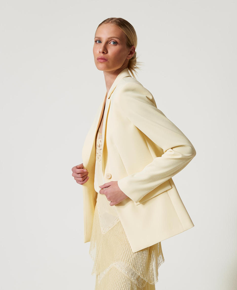Twin Set Giacca blazer in crêpe fluido In Saldo