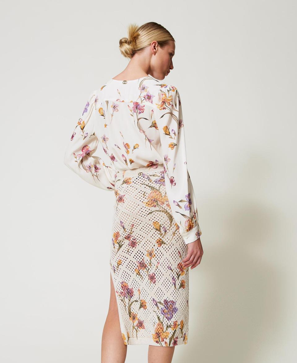 Twin Set Gonna a rete con stampa a fiori Moda