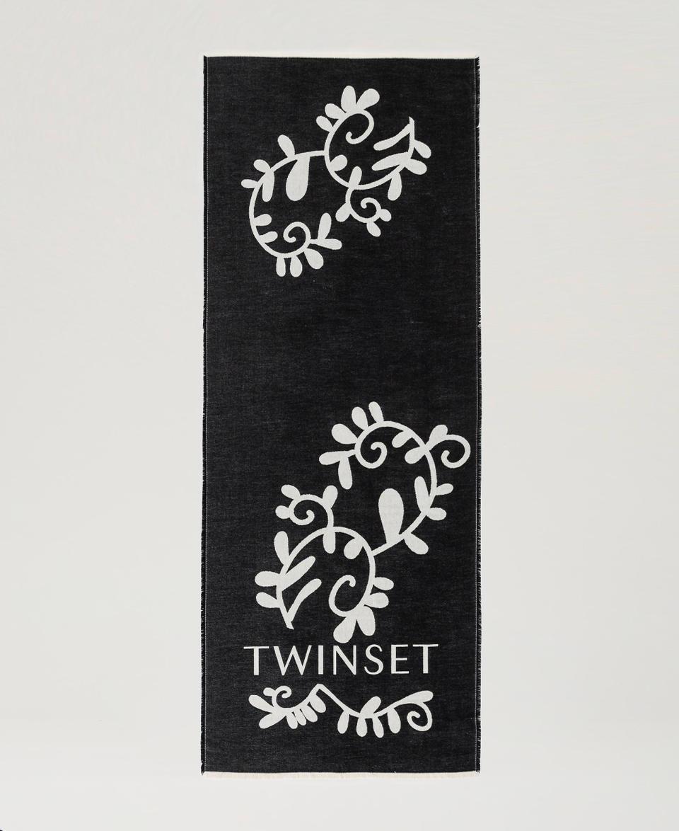 Twin Set Sciarpa jacquard con logo Offerta speciale