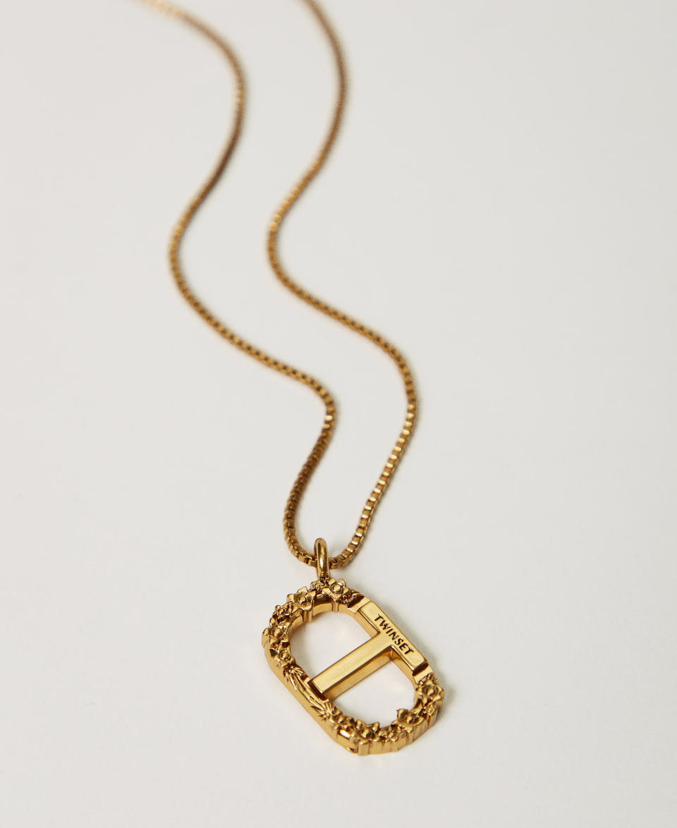 Twin Set Collana con Oval T floreale Shopping online