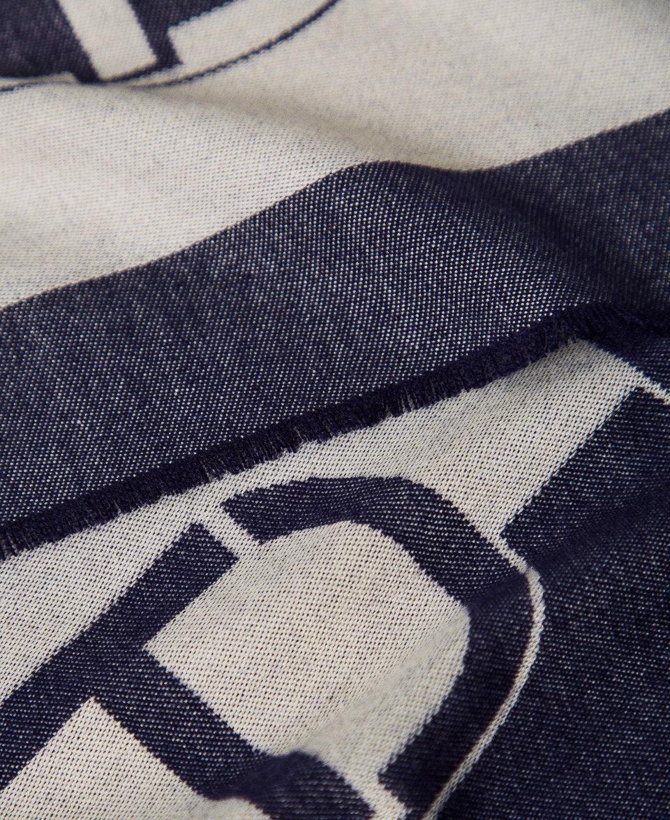 Twin Set Kefiah jacquard con logo Offerta Pasqua