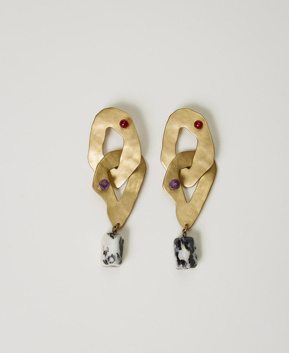 Twin Set Orecchino in metallo a catena con pietre Offerta Anniversario