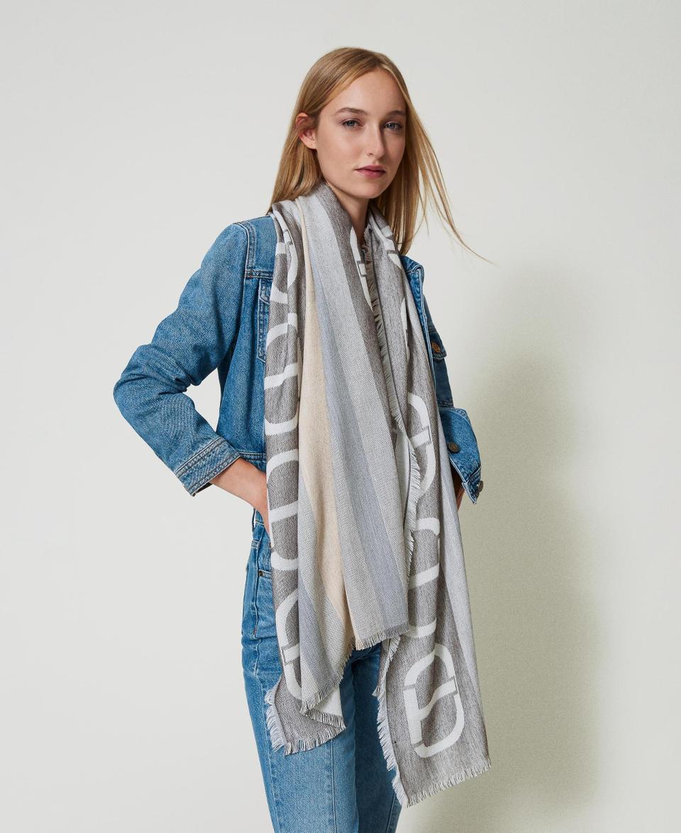 Twin Set Stola jacquard con Oval T Online Outlet