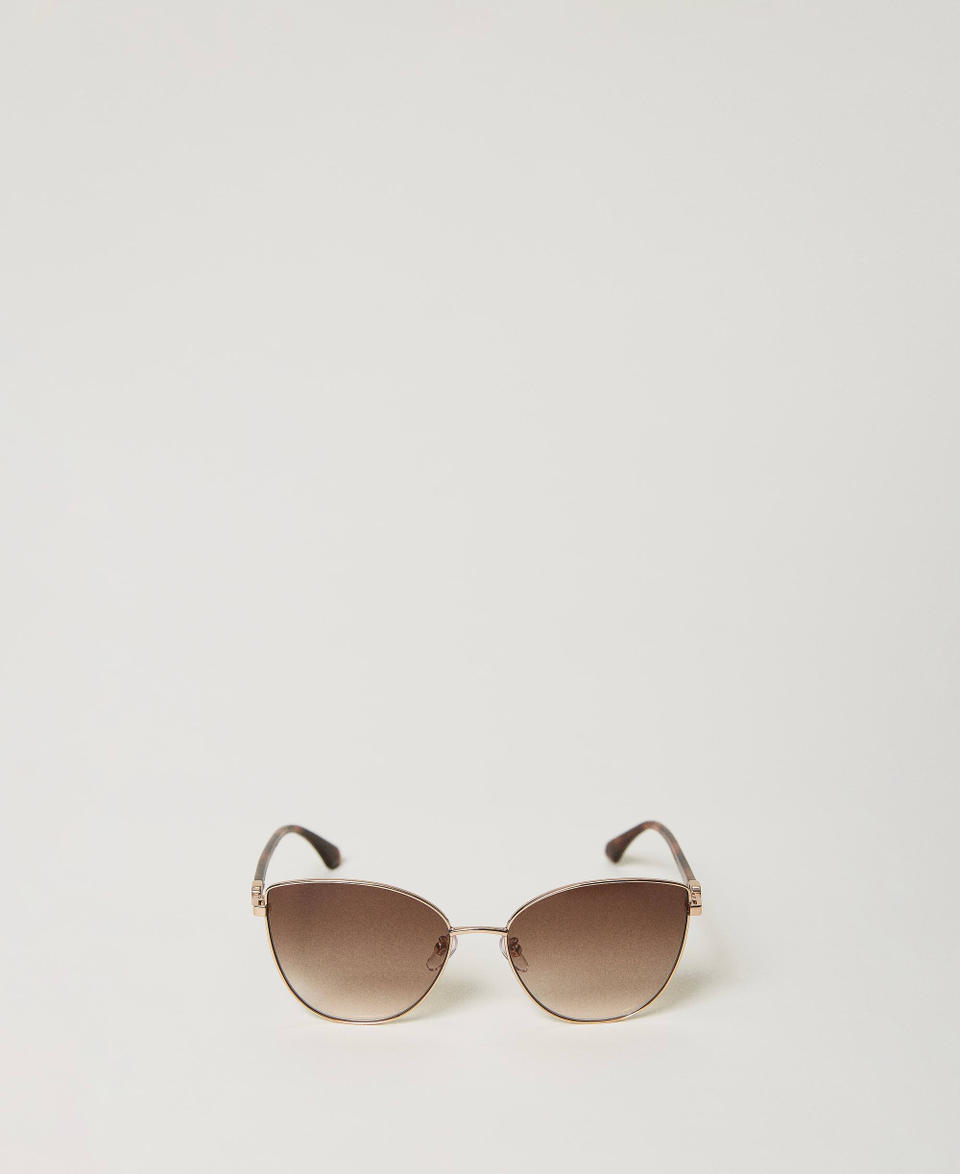 Twin Set Occhiali da sole cat-eye in acciaio Rilascio limitato