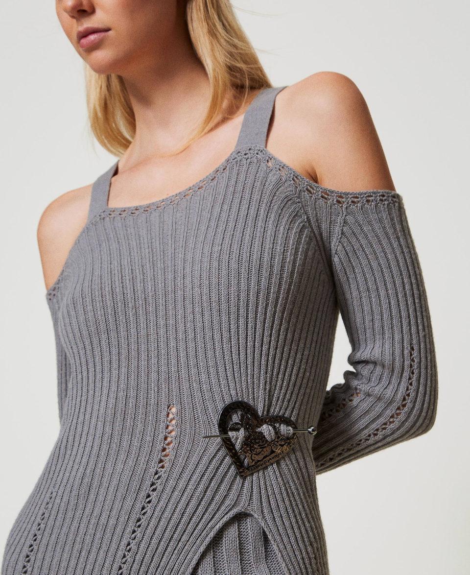 Twin Set Spilla a cuore con fiore Officina