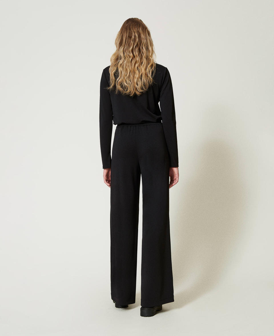 Twin Set Pantaloni a palazzo in jersey crêpe Sconti questo mese