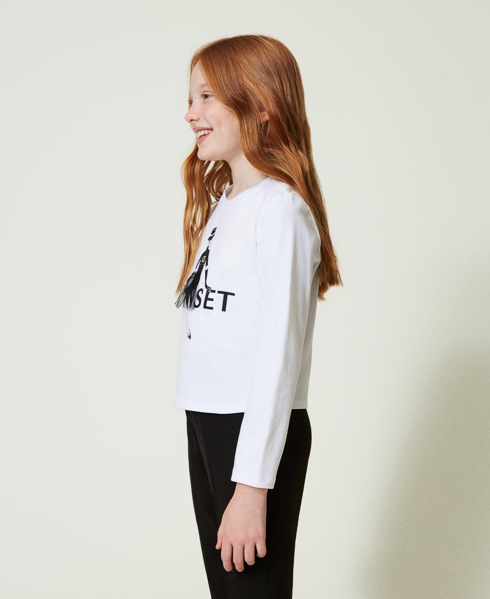 Twin Set T-shirt con stampa logo e glitter Qualità Garantita