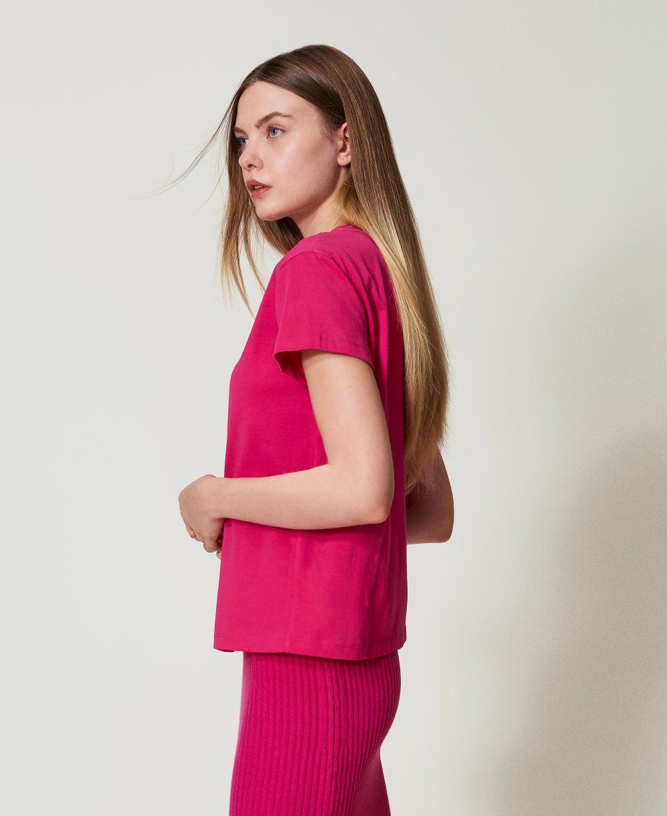 Twin Set T-shirt con frange ricamate Negozio online di fabbrica