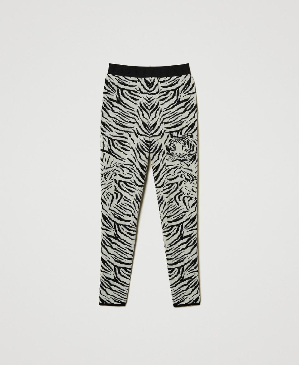 Twin Set Leggings MYFO in maglia jacquard Prezzo di fabbrica