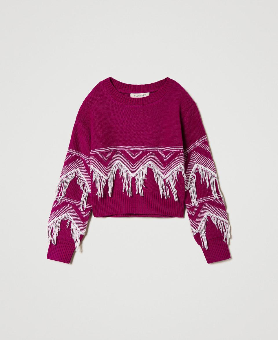 Twin Set Maglia in misto lana con frange Flash Sale
