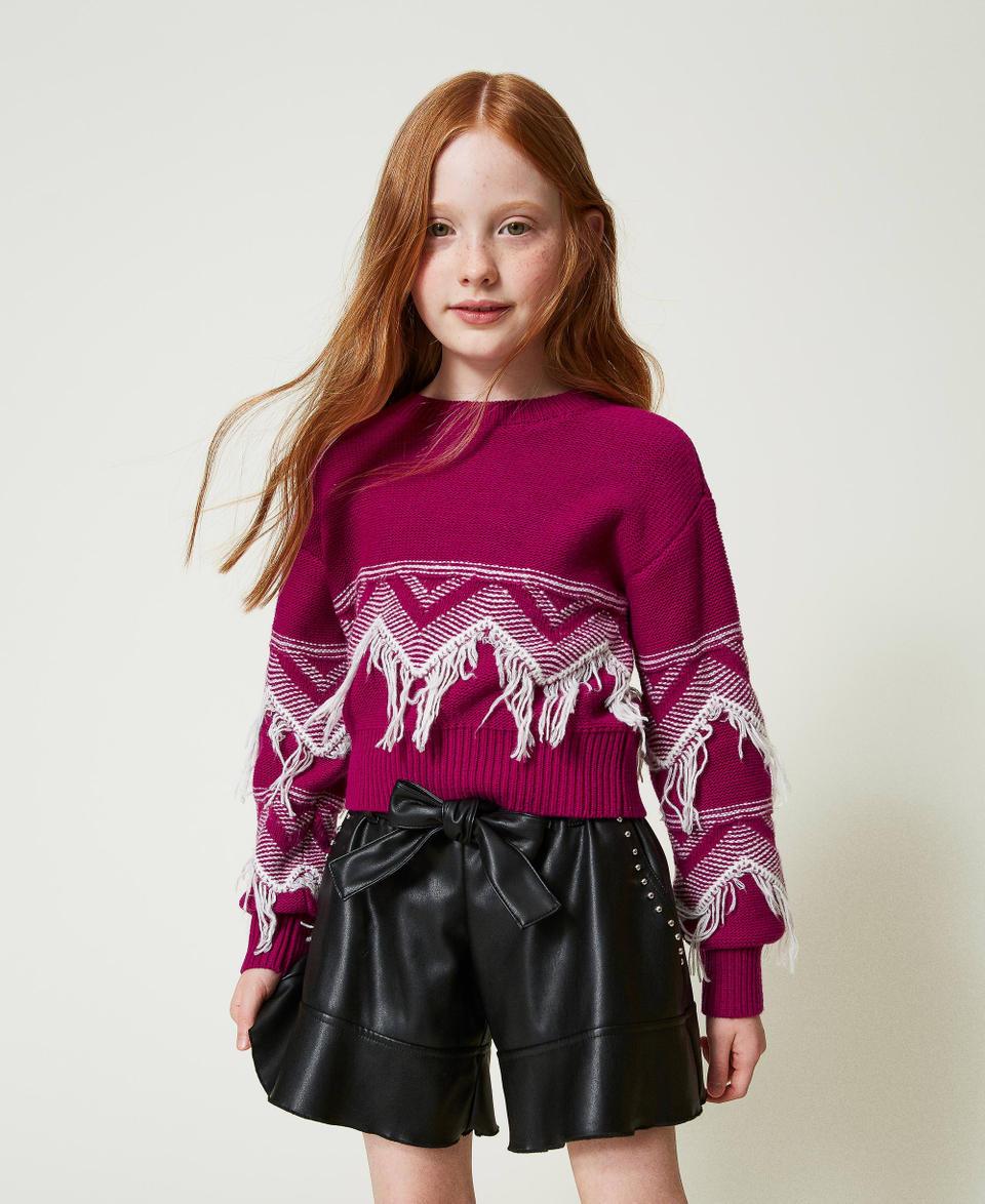 Twin Set Maglia in misto lana con frange Flash Sale