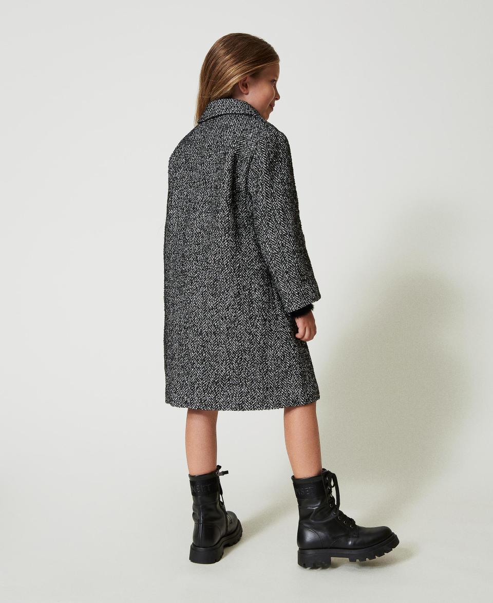 Twin Set Cappotto in panno chevron Offerta esclusiva