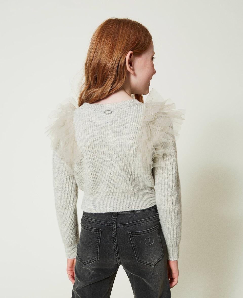 Twin Set Maglia regular con balze in tulle Vendite stagionali