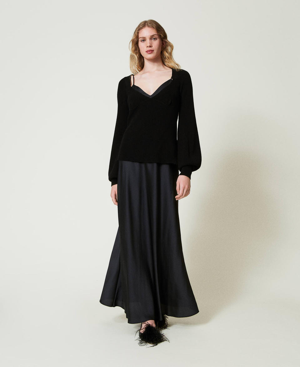 Twin Set Abito lungo sottoveste con maglia Online Outlet