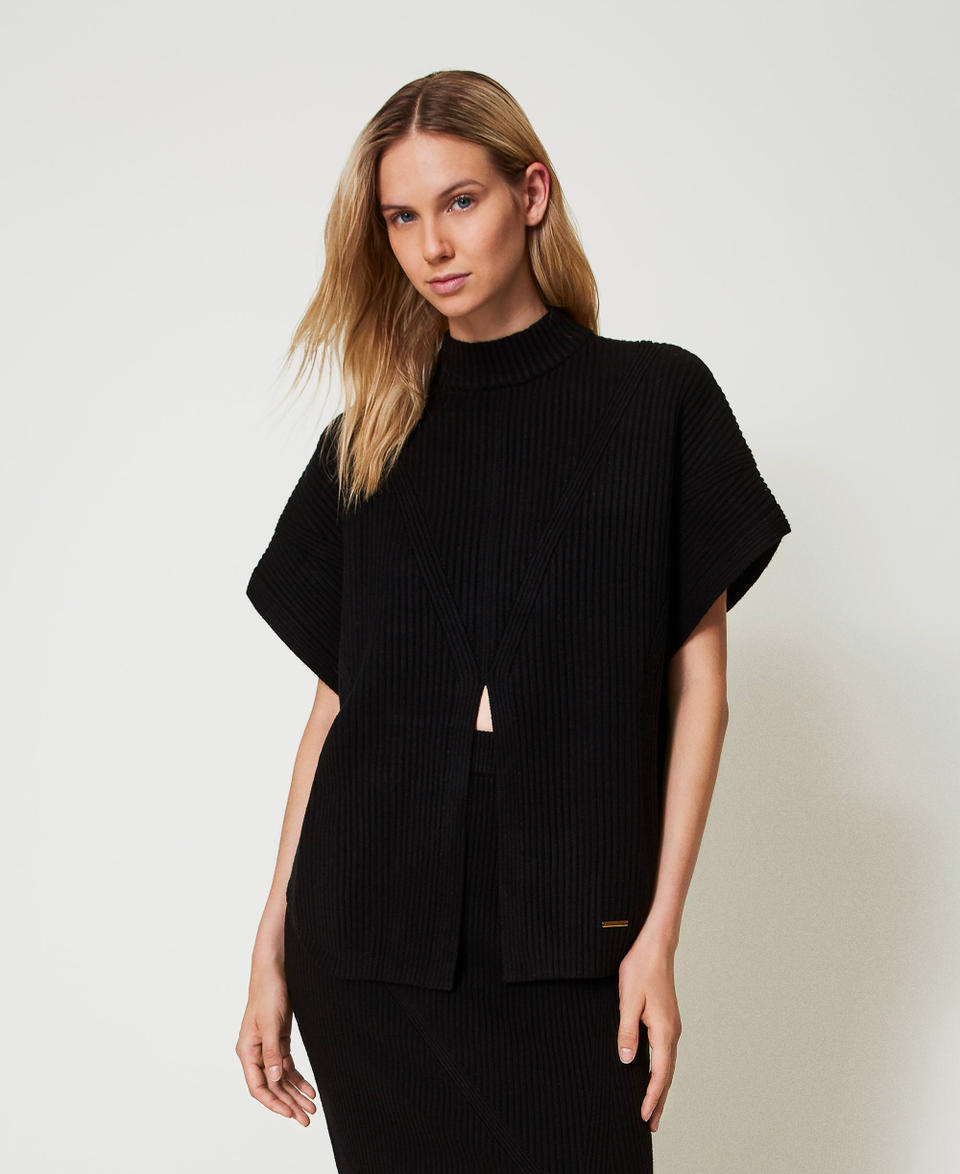 Twin Set Maglia a poncho a costine Offerte speciali