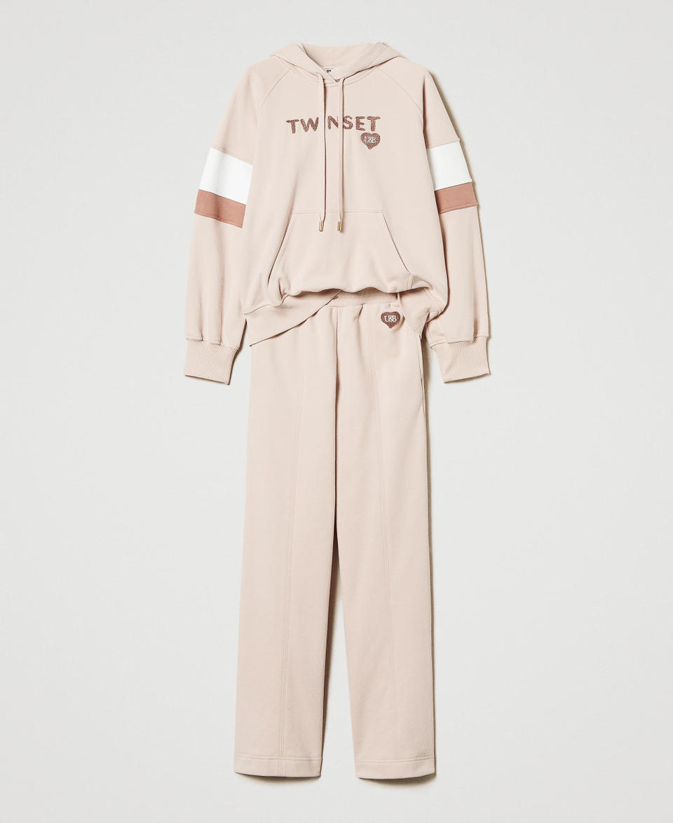 Twin Set Felpa con cappuccio e pantaloni a palazzo Super Saving Price