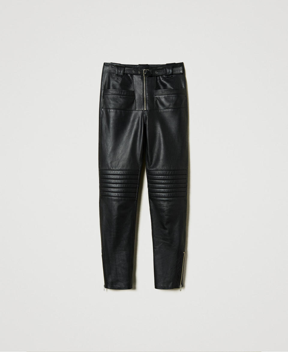 Twin Set Pantaloni biker 'Fairfax' in pelle Fino al 65% di sconto