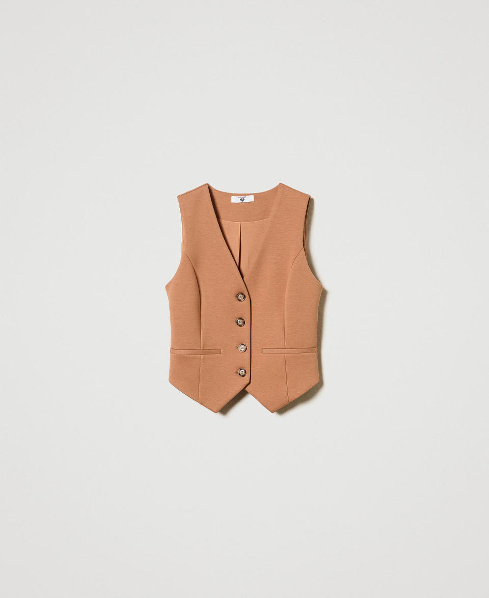Twin Set Gilet in tessuto scuba Sostegno trimestrale