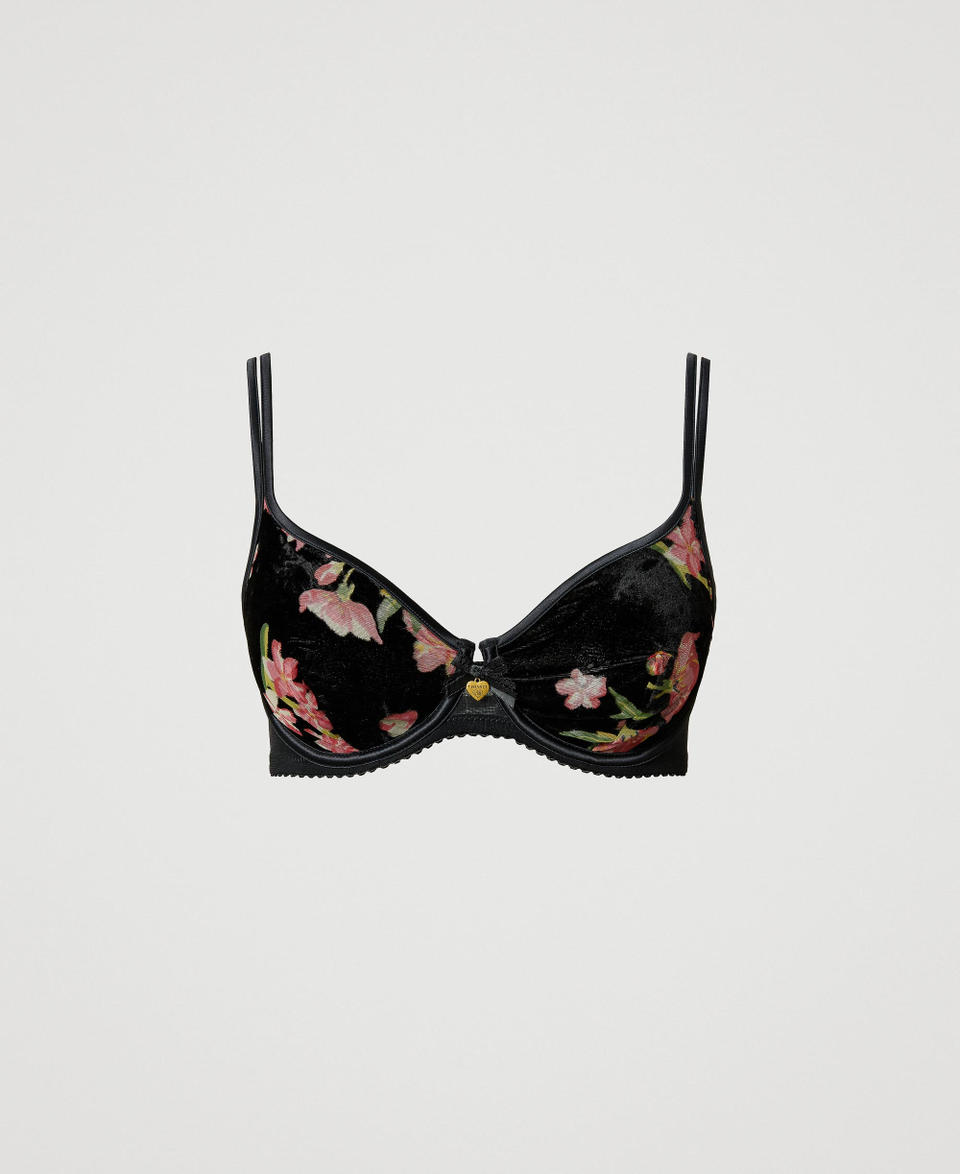Twin Set Reggiseno con ferretto in velluto dévoré Super sconto