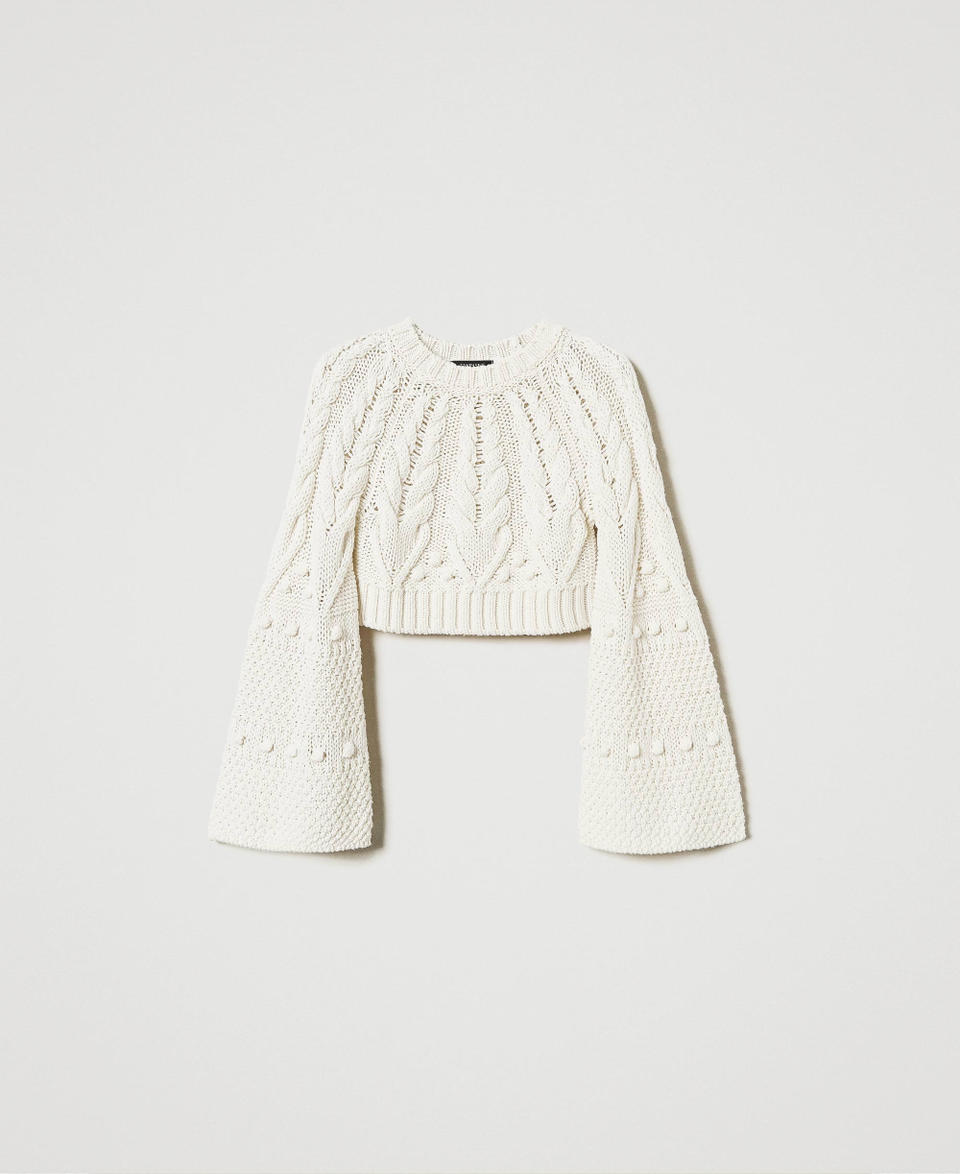 Twin Set Maglia cropped in lana Officina