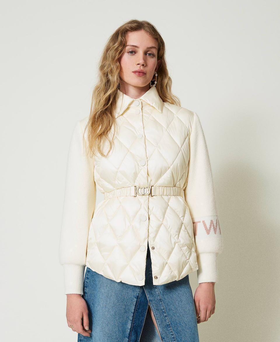 Twin Set Piumino trapuntato con maniche in maglia Soddisfazione Garantita