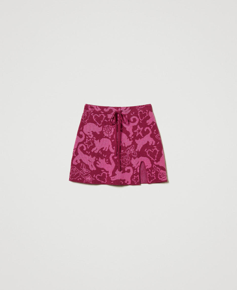 Twin Set Minigonna jacquard in filato Treeblend Offerta