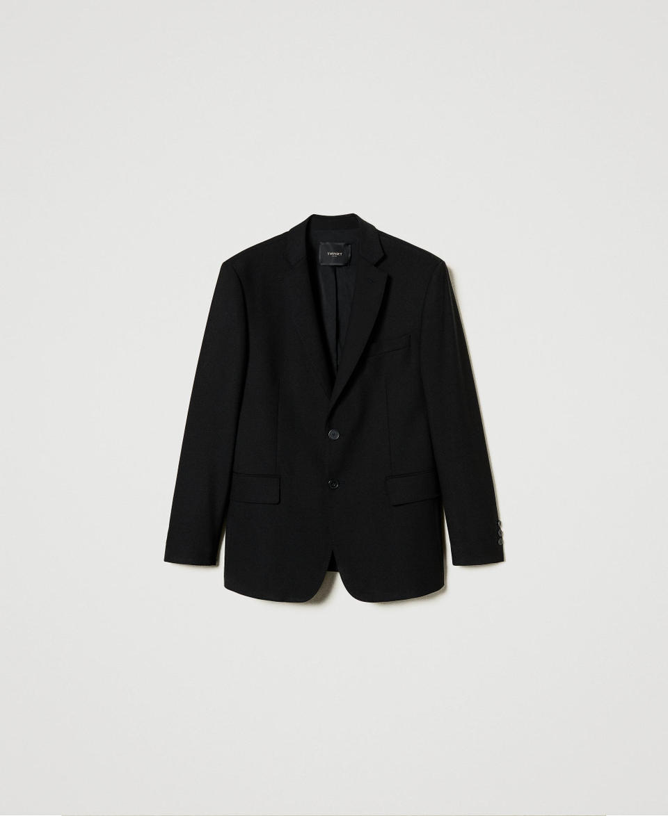 Twin Set Giacca blazer sartoriale in serge misto lana In Vendita