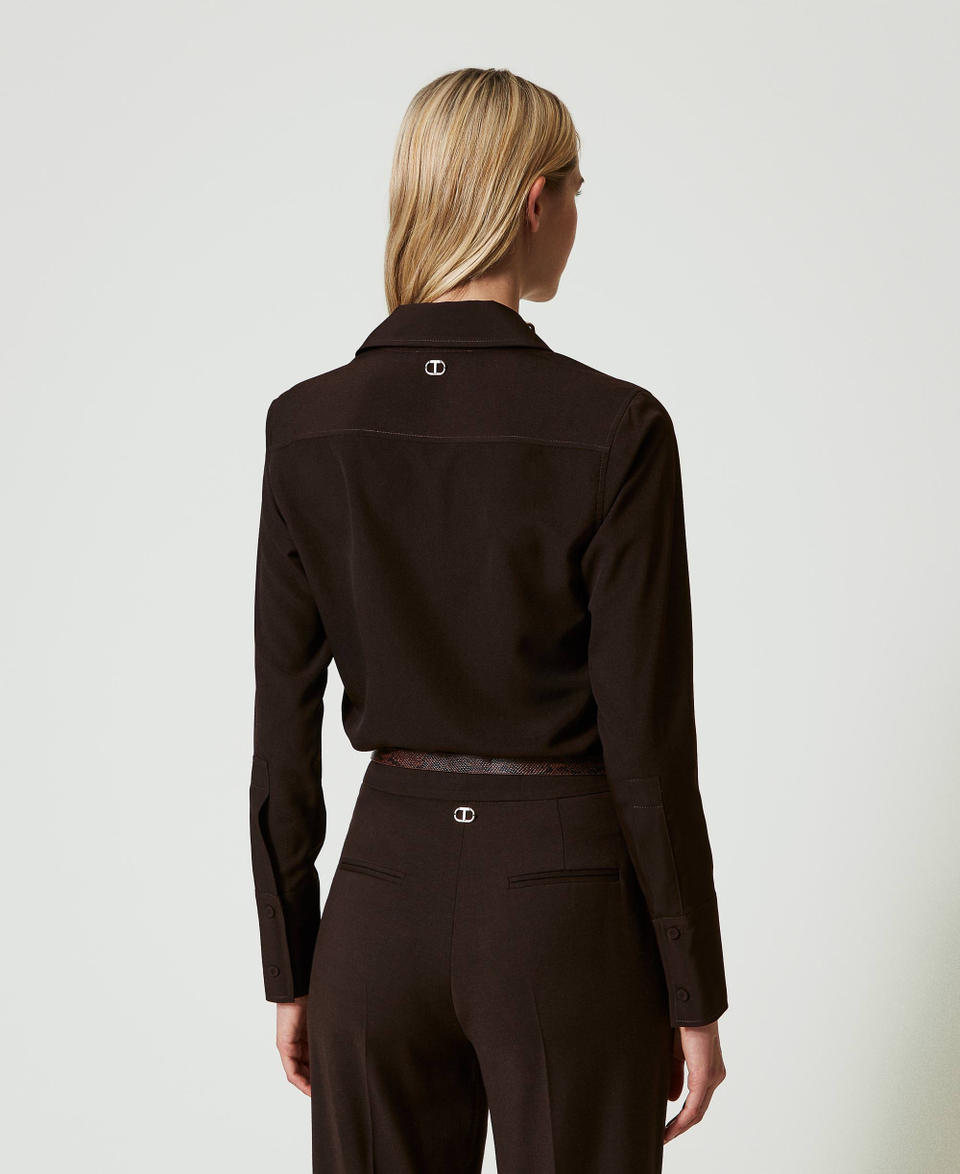 Twin Set Camicia in crêpe de Chine Saldi