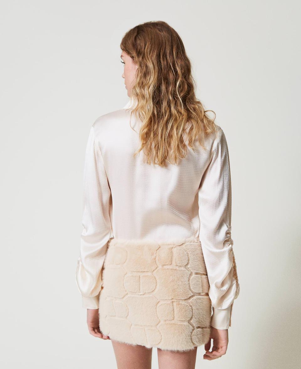 Twin Set Minigonna in faux fur con Oval T Offerte