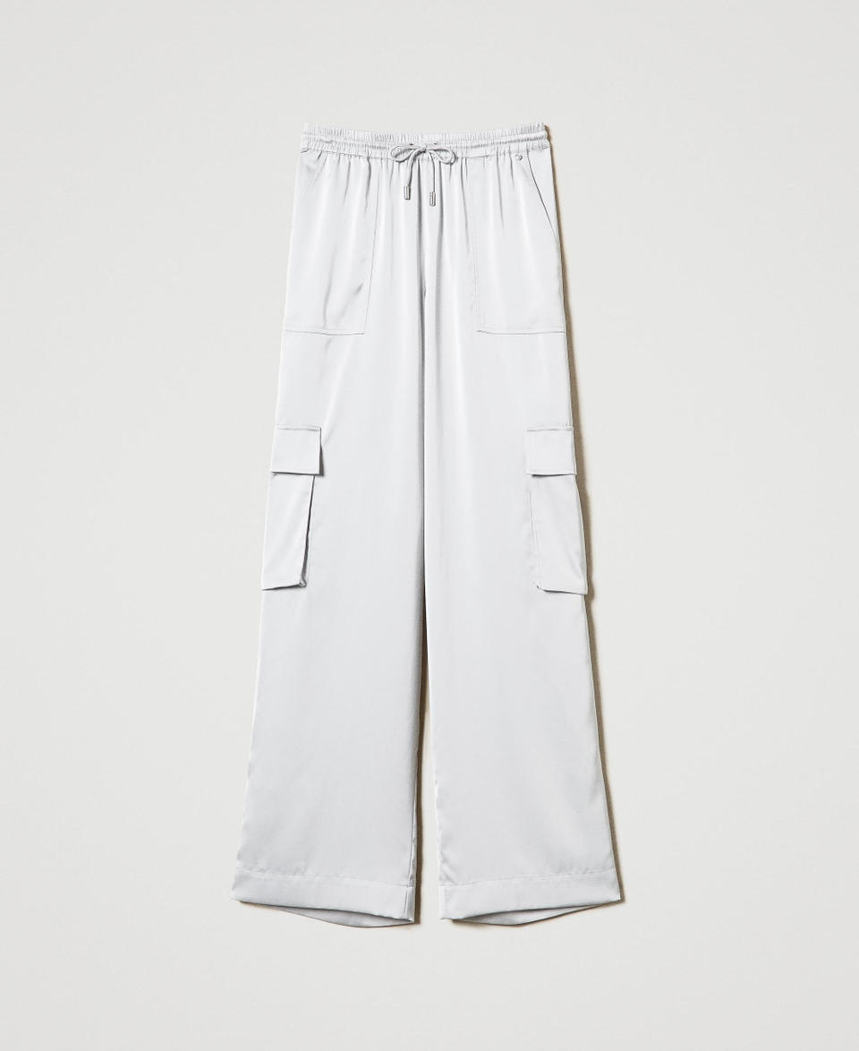 Twin Set Pantaloni cargo in raso I Più Venduti